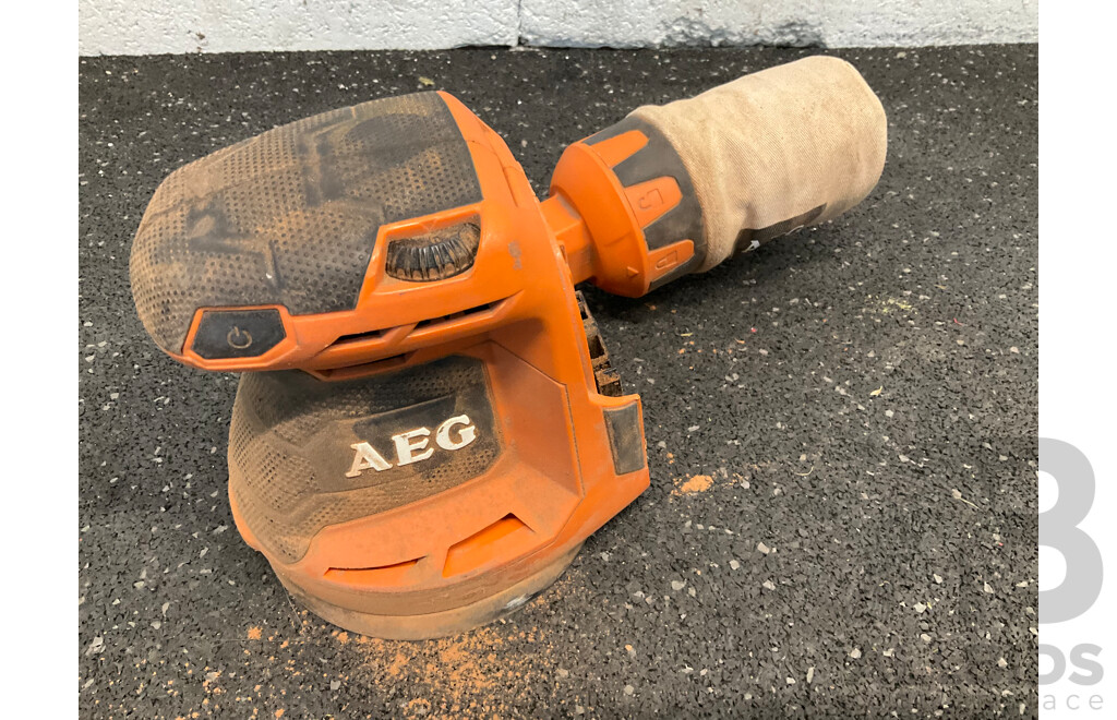 AEG 18V Bundle, Including Orbital Sander, Hammer Driver and Battery - Lot of 3