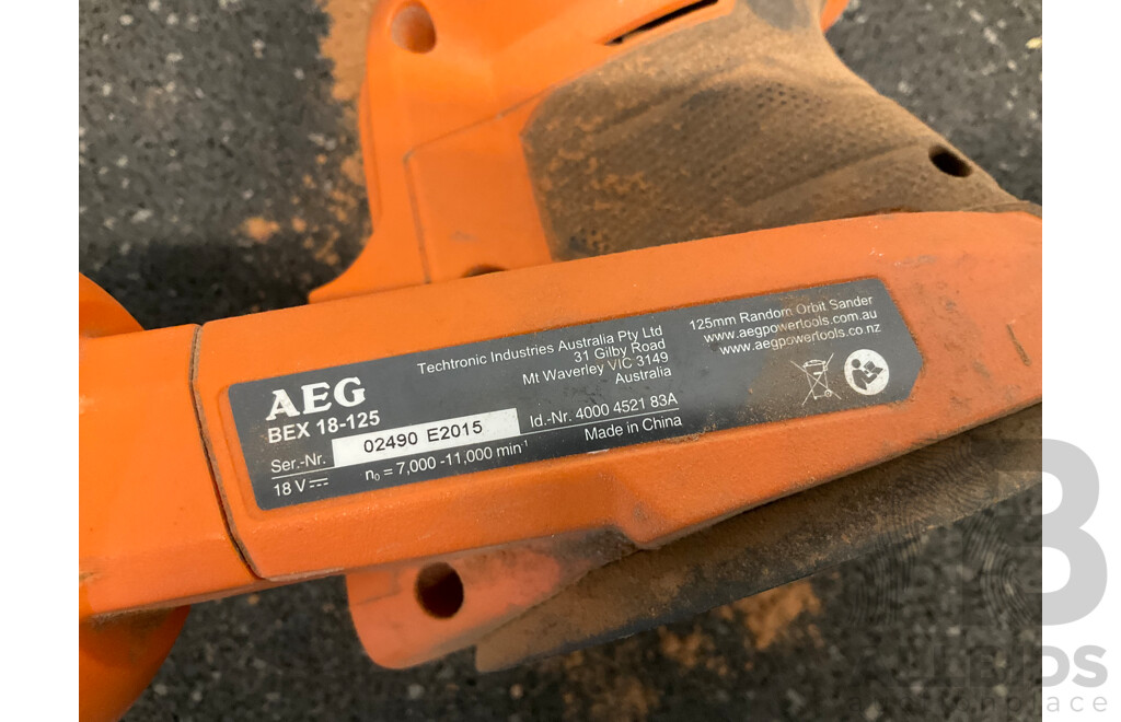 AEG 18V Bundle, Including Orbital Sander, Hammer Driver and Battery - Lot of 3