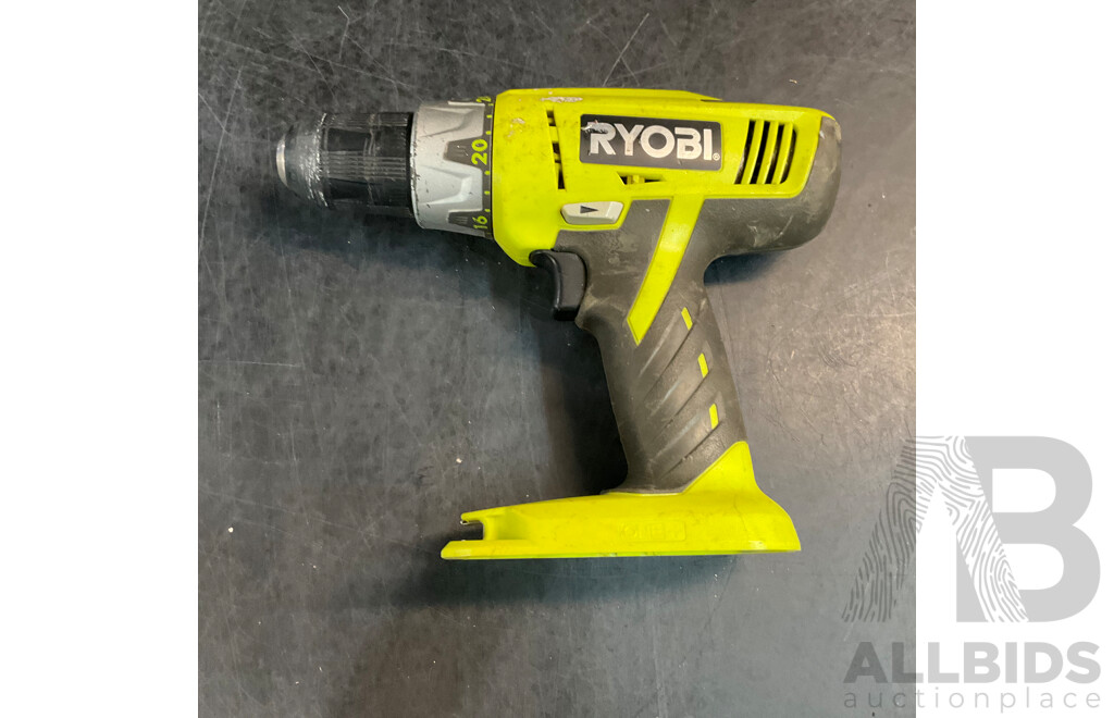RYOBI RRS1801 Compact Reciprocating Saw & CIDD18V2 Cordless Hammer Drill & 2 X Batteries & 2 X Chargers