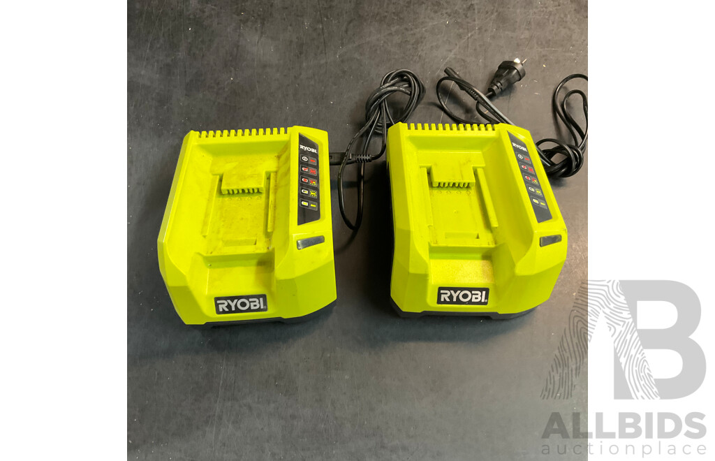 RYOBI  BCL3620 Chargers - Lot of 2