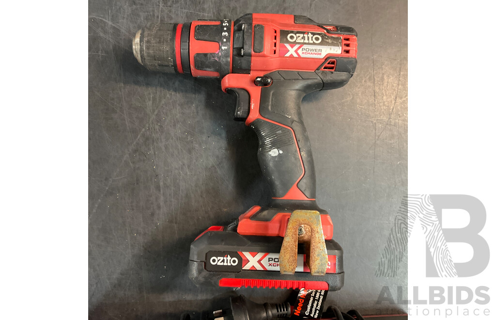 OZITO Power Drill Driver with Battery & 2x Charger