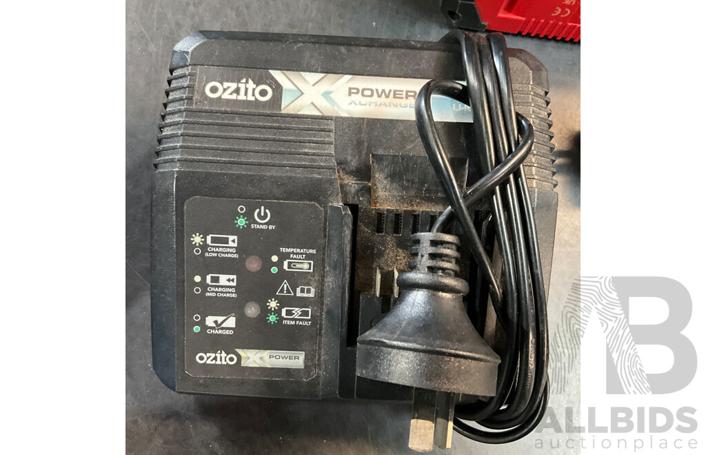OZITO Power Drill Driver with Battery & 2x Charger