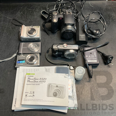 Assorted Digital Camera - Untested & for Repair