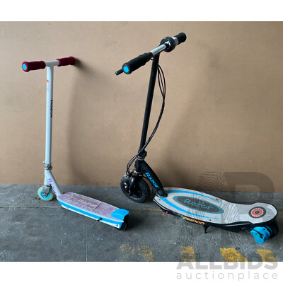 2x Razor Kids E-scooter