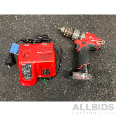 MILWAUKEE 12V Bundle, Including Hammer Drill, Charger and Battery - Lot of 3