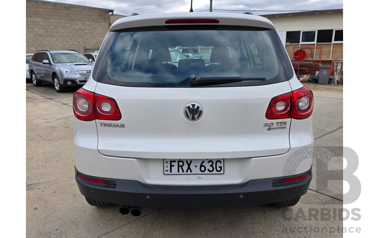 9/2010 Volkswagen Tiguan 103 TDI 5NC MY10 4d Wagon White 2.0L