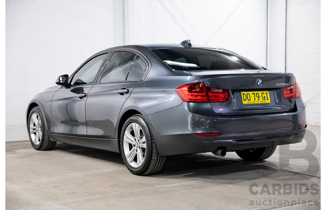 6/2012 BMW 320d Sport Line F30 4d Sedan Mineral Grey Metallic Turbo Diesel 2.0L