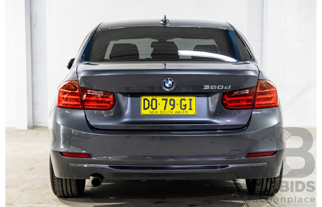 6/2012 BMW 320d Sport Line F30 4d Sedan Mineral Grey Metallic Turbo Diesel 2.0L