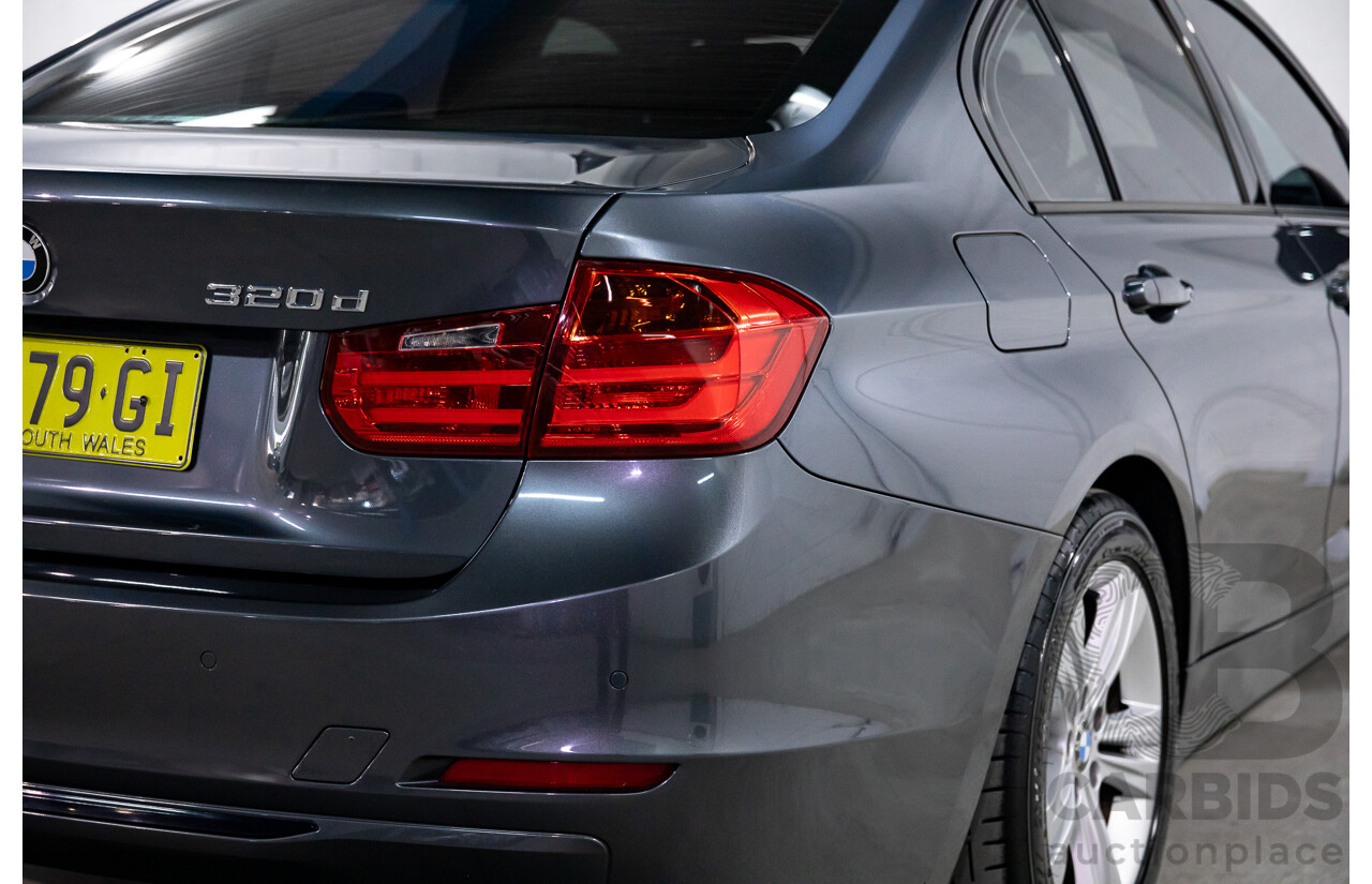 6/2012 BMW 320d Sport Line F30 4d Sedan Mineral Grey Metallic Turbo Diesel 2.0L