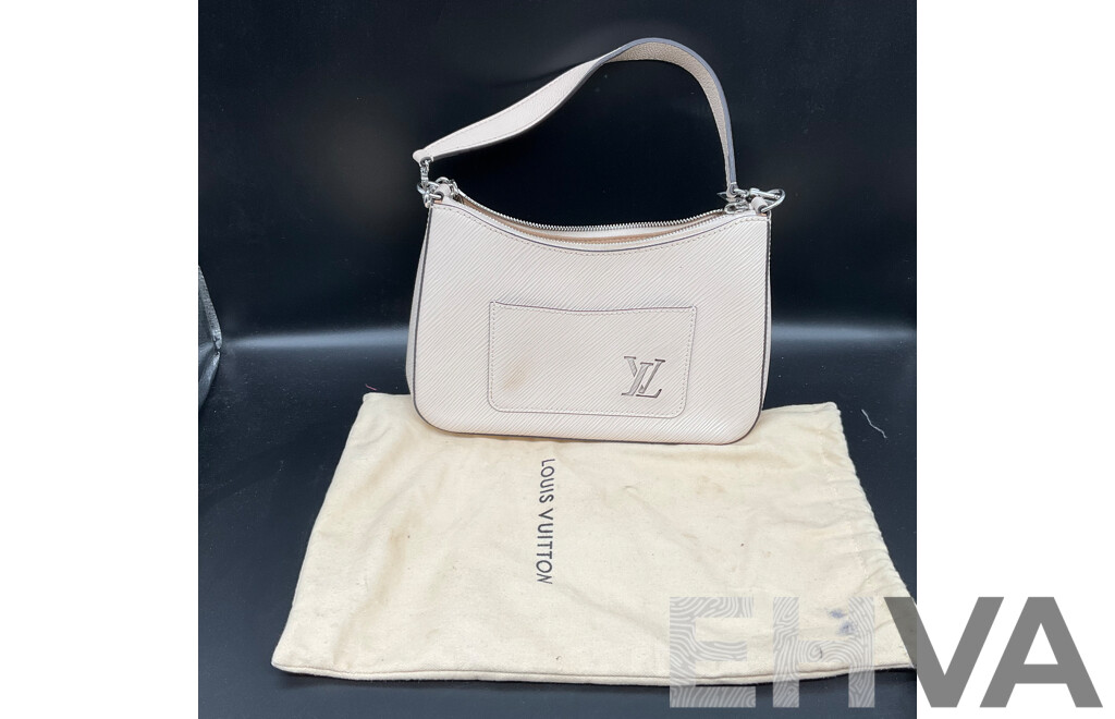 Beige Lady's Shoulder Bag Branded Louis Vittion