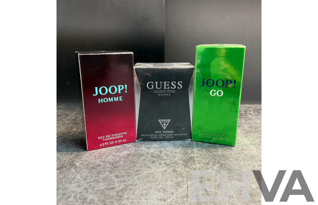 JOOP! Homme & GO Eau De Toilette & GUESS Seductive Homme Eau De Toilette - Lot of 3