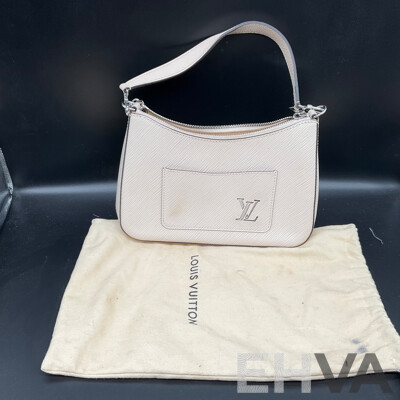 Beige Lady's Shoulder Bag Branded Louis Vittion