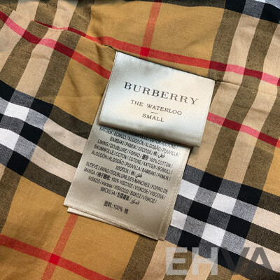 Women's Black Coat Branded Burberry