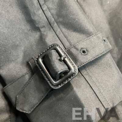 Women's Black Coat Branded Burberry