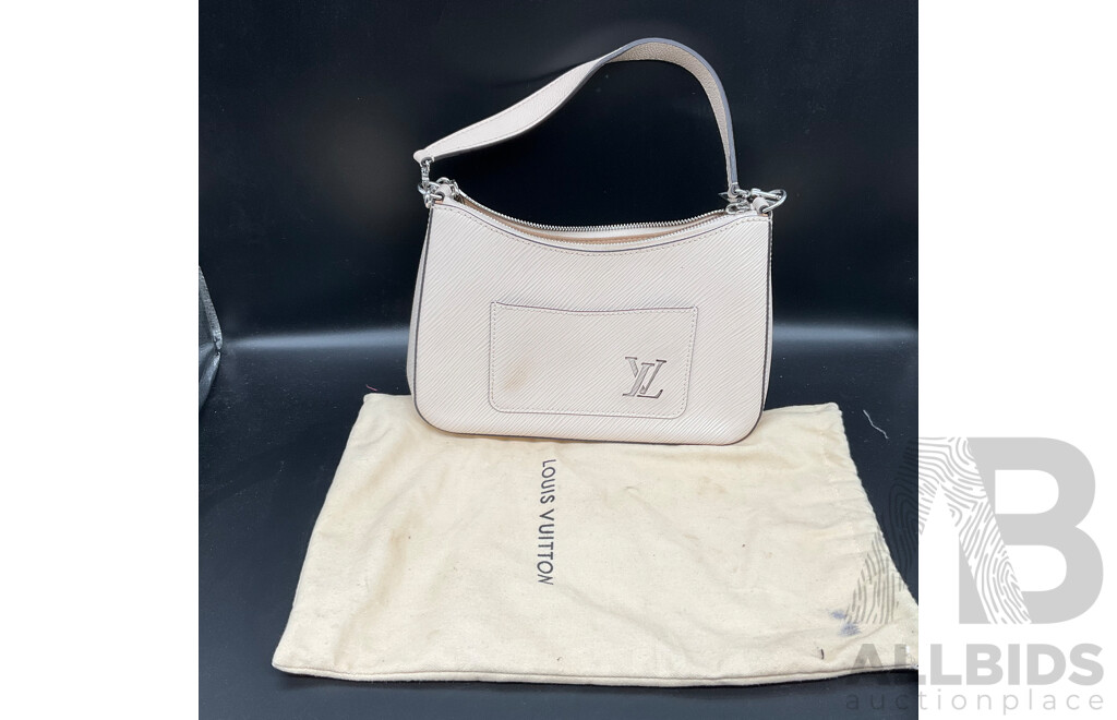 Beige Lady's Shoulder Bag Branded Louis Vittion