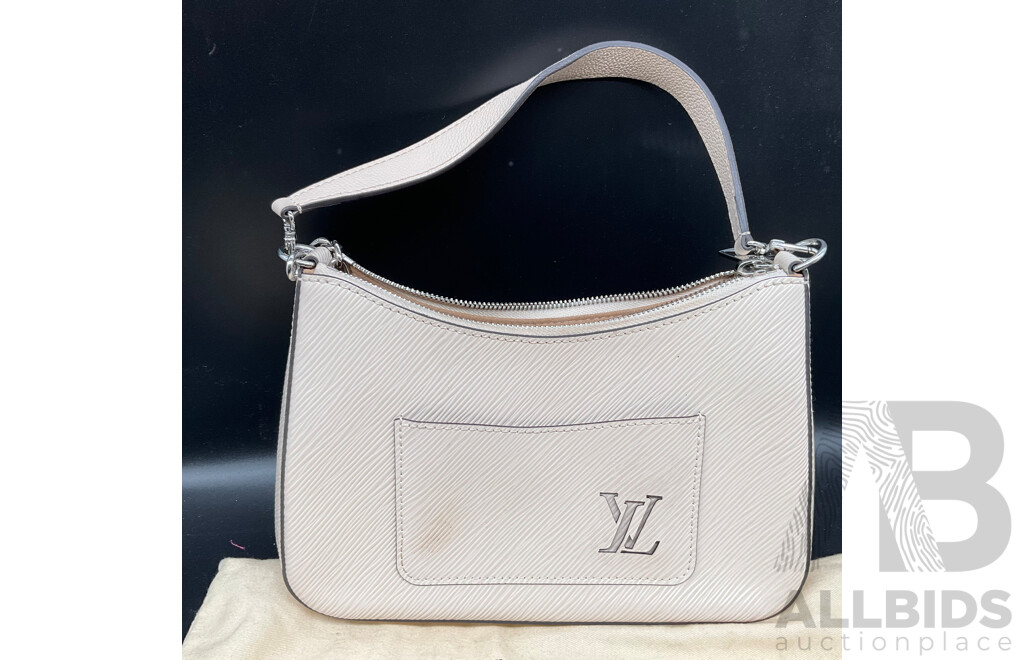 Beige Lady's Shoulder Bag Branded Louis Vittion