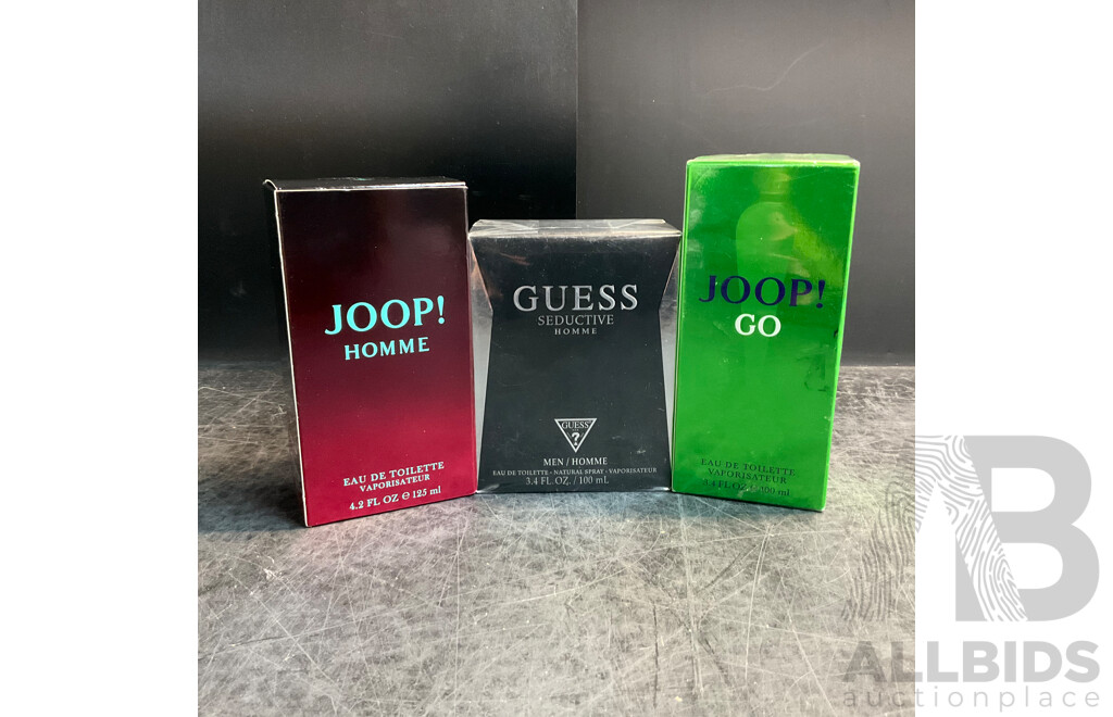 JOOP! Homme & GO Eau De Toilette & GUESS Seductive Homme Eau De Toilette - Lot of 3
