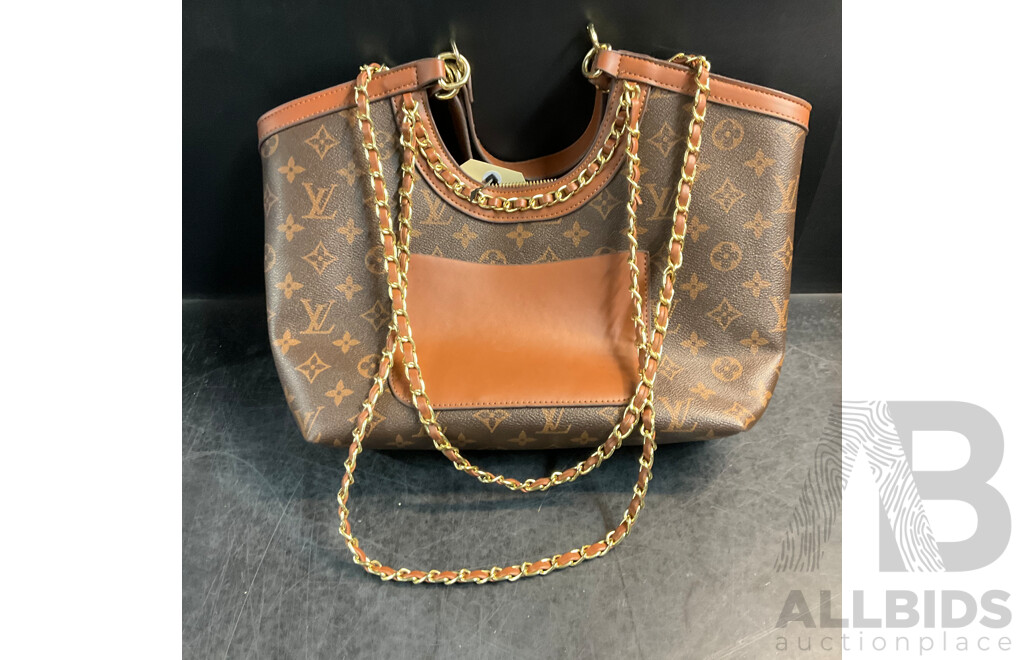 Brown Ladies Shoulder Bag with Handle
