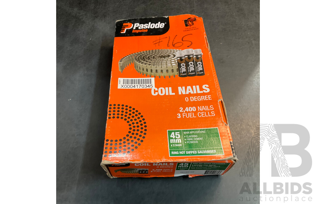 Paslode Coil Nails - Total 1600 Nails