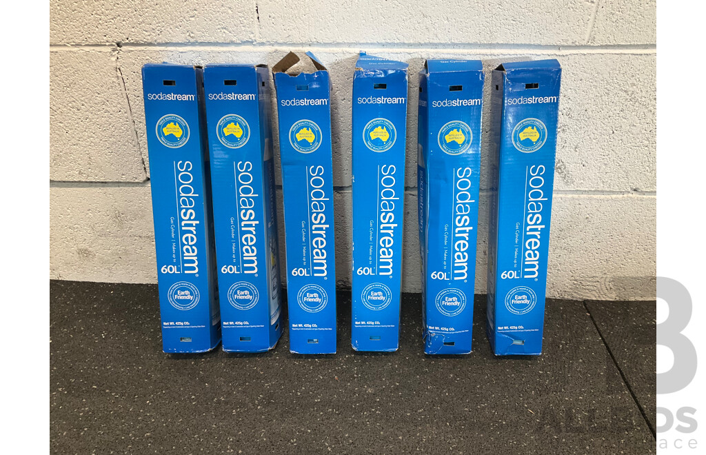 SodaStream 60L CO2 Swap and Go Exchange Cylinder - Lot of 6