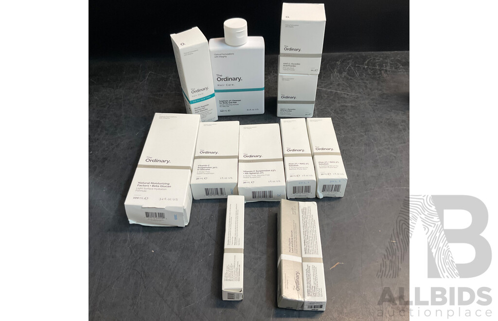 Assorted the Ordinary Cosmetics Items - Lot of 12
