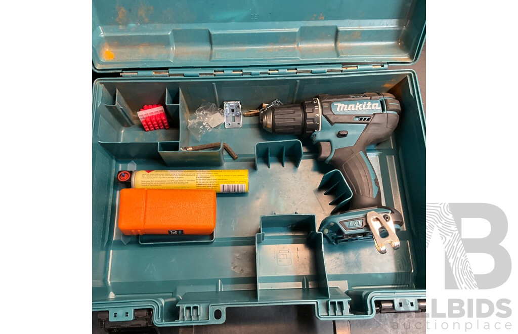 2x Makita Tool Box Contents DDF482 Driver Drill & Assorted Hardware, Screws and More