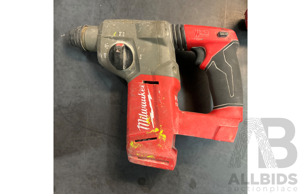 Assorted Milwaukee Tools Includs Rotary Hammer , Angle Grinder , Blower , Batteries & More - Lot of 9