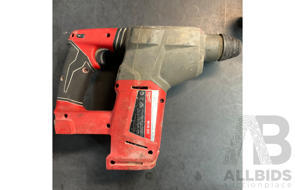 Assorted Milwaukee Tools Includs Rotary Hammer , Angle Grinder , Blower , Batteries & More - Lot of 9