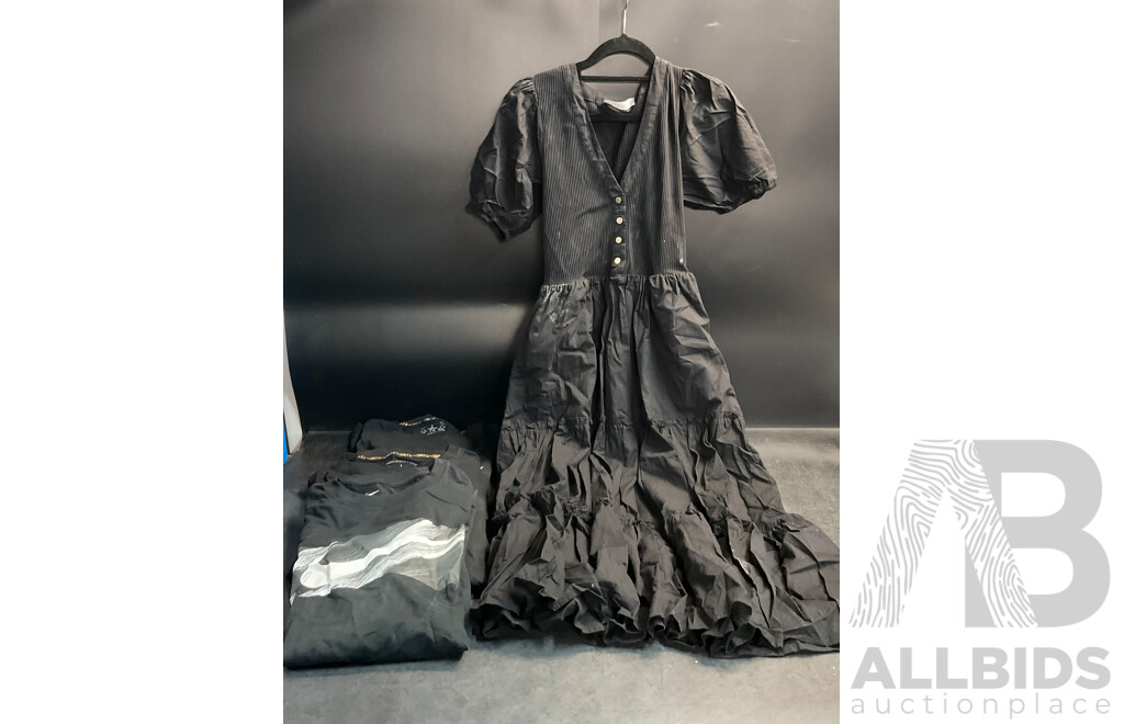 Decjuba Leanne Spliced Midi Dress Size S & Nike,Unit T-shirts Size 2XL,3XL - Lot of 4