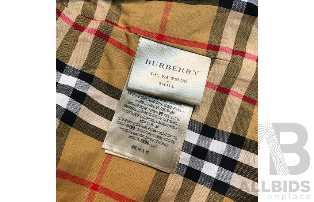 Women's Black Coat Branded Burberry