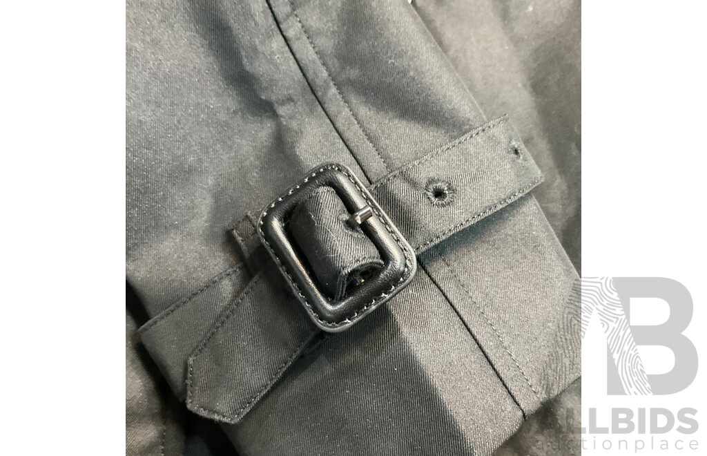 Women's Black Coat Branded Burberry