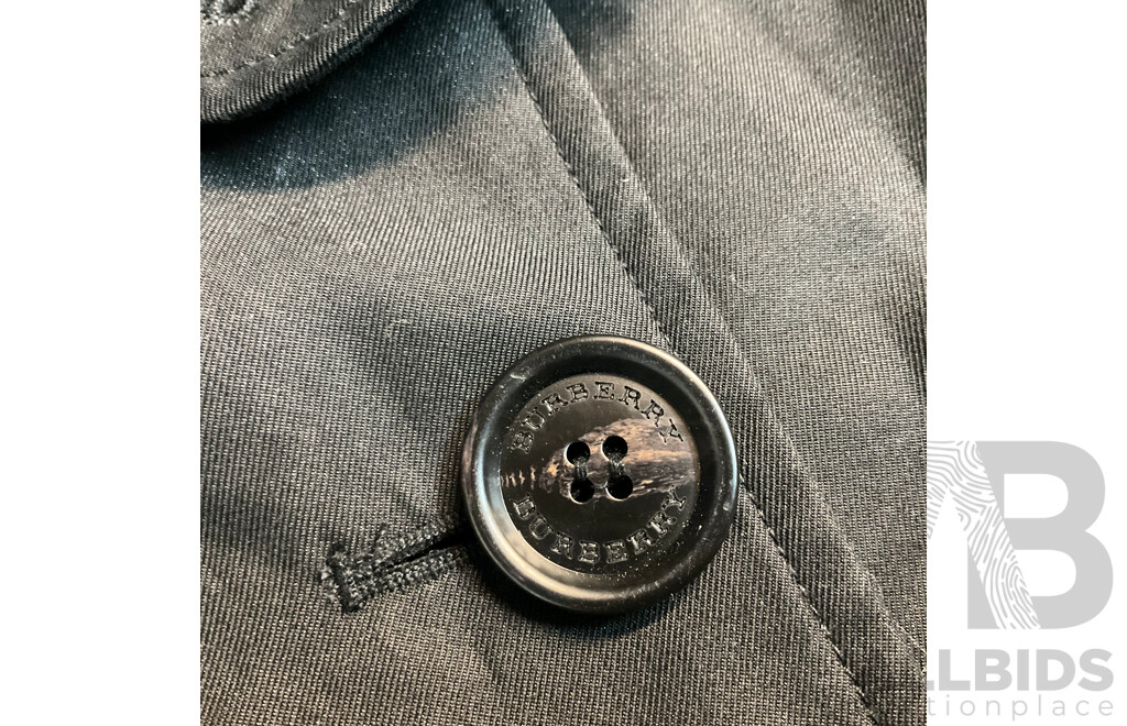 Women's Black Coat Branded Burberry