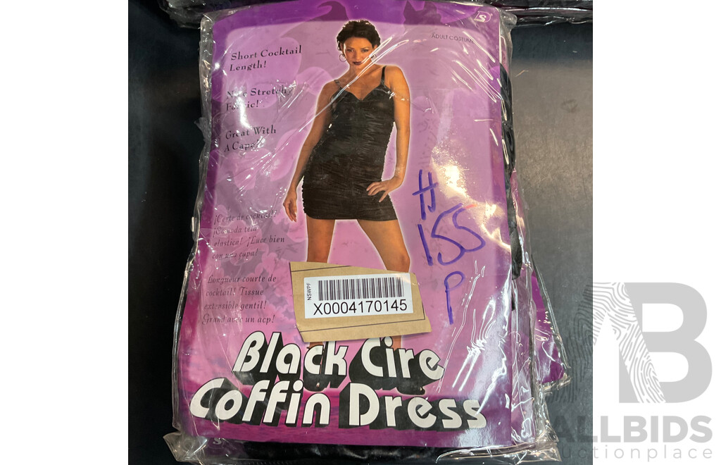 Black Cire Coffin Dress - Size 12- 14 - Lot of 30