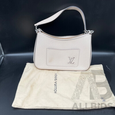 Beige Lady's Shoulder Bag Branded Louis Vittion