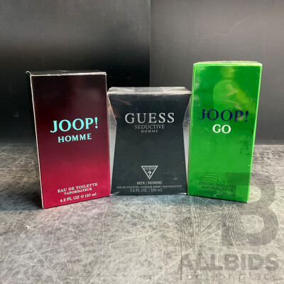 JOOP! Homme & GO Eau De Toilette & GUESS Seductive Homme Eau De Toilette - Lot of 3