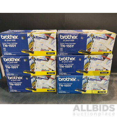 Brother Toner Cartridge TN-155Y - Lot of 6