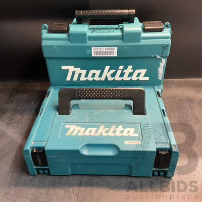 2x Makita Tool Box Contents DDF482 Driver Drill & Assorted Hardware, Screws and More