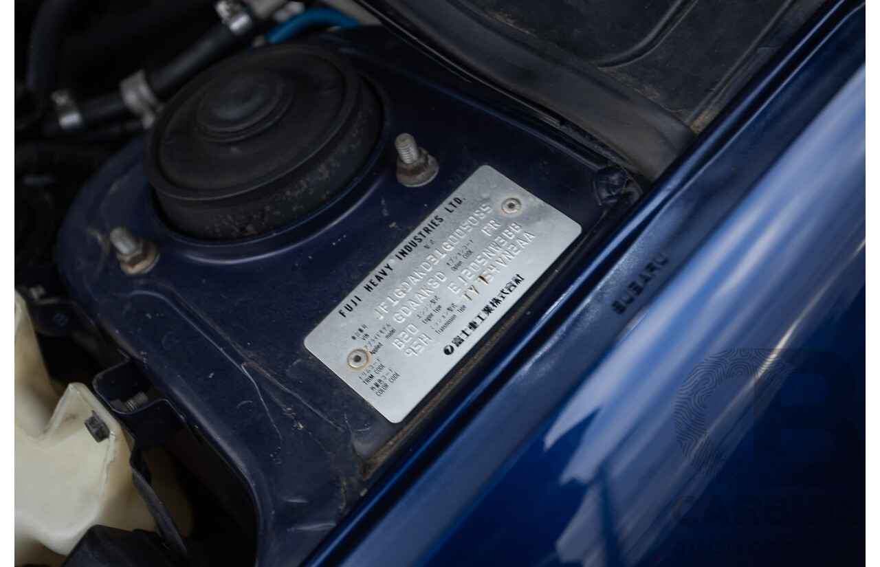 8/2001 Subaru Impreza WRX S (AWD) MY01 4d Sedan Regal Blue 2.0L