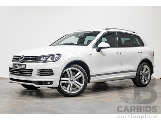 07/2014 Volkswagen Touareg V8 TDI R-LINE AWD 7P MY14 4D Wagon Pure White Turbo Diesel 4.1L
