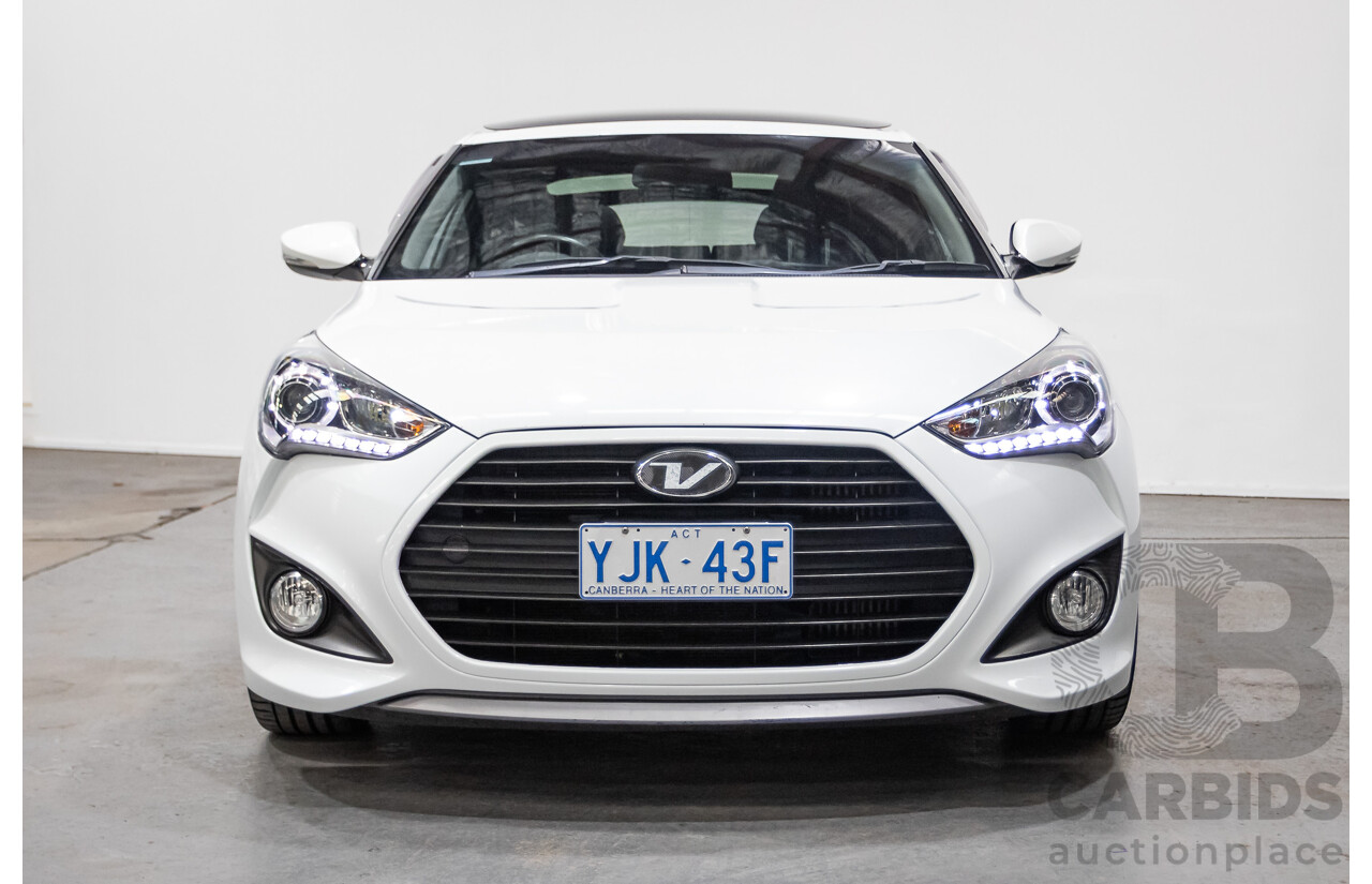 04/2015 Hyundai Veloster SR Turbo FS3 3d Coupe Storm Trooper Pearl White Turbo 1.6L