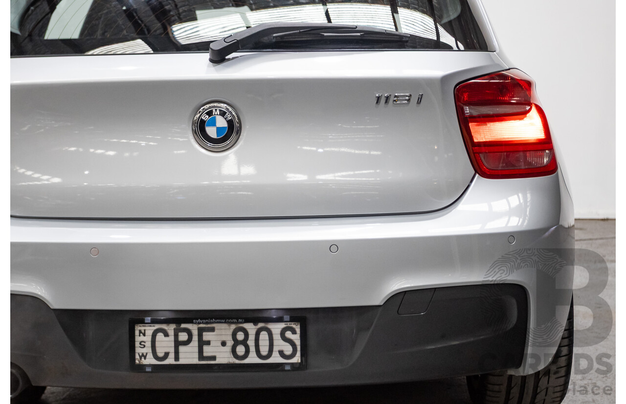 8/2013 Bmw 118i F20 m-Sport pack MY13 5d Hatchback Glacier Silver Turbo 1.6L