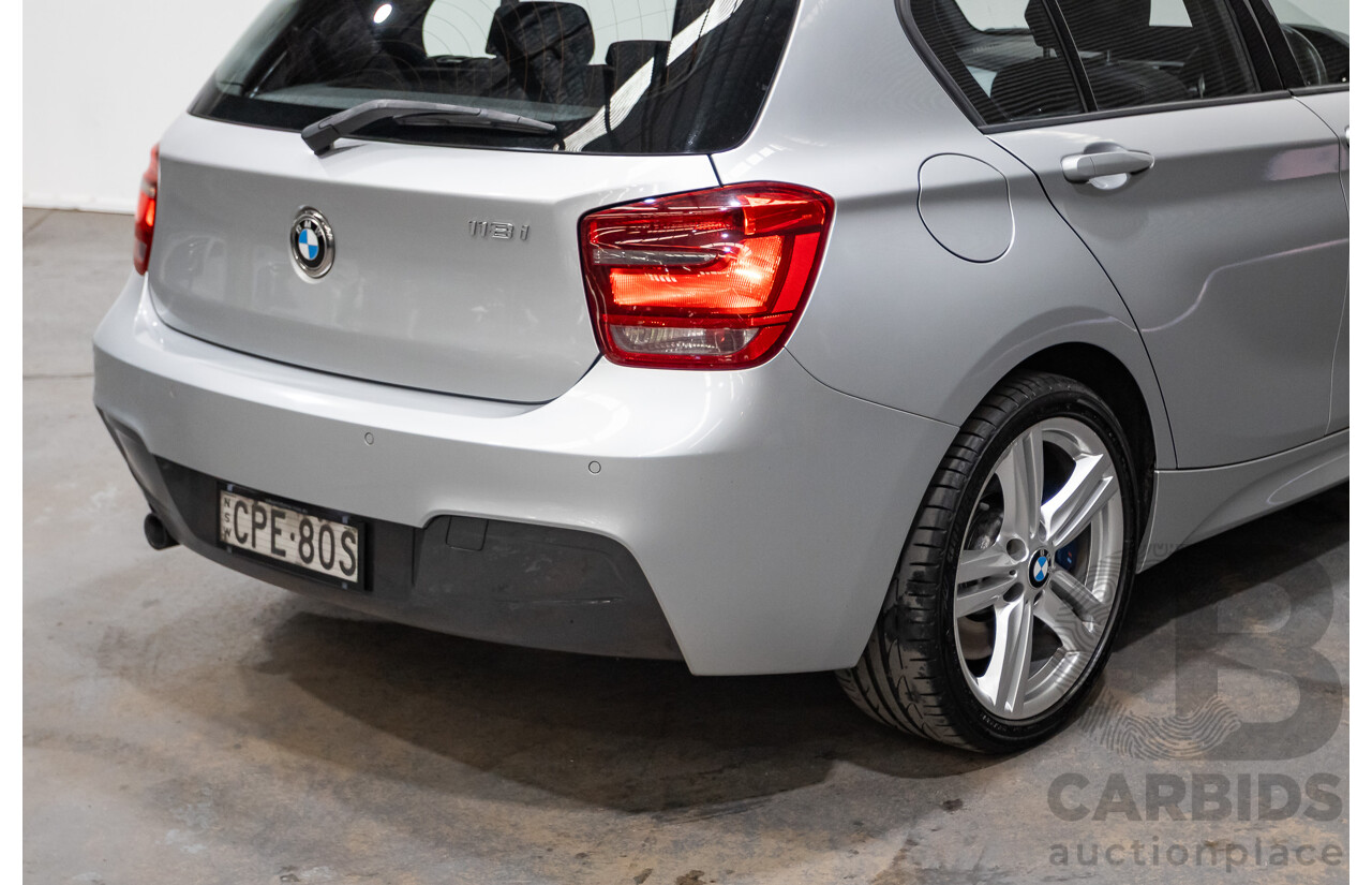 8/2013 Bmw 118i F20 m-Sport pack MY13 5d Hatchback Glacier Silver Turbo 1.6L