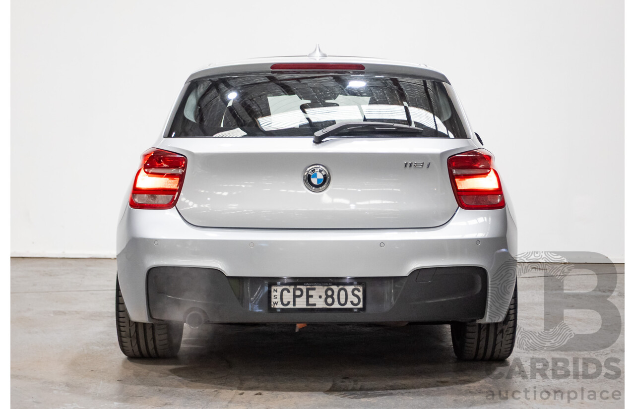 8/2013 Bmw 118i F20 m-Sport pack MY13 5d Hatchback Glacier Silver Turbo 1.6L