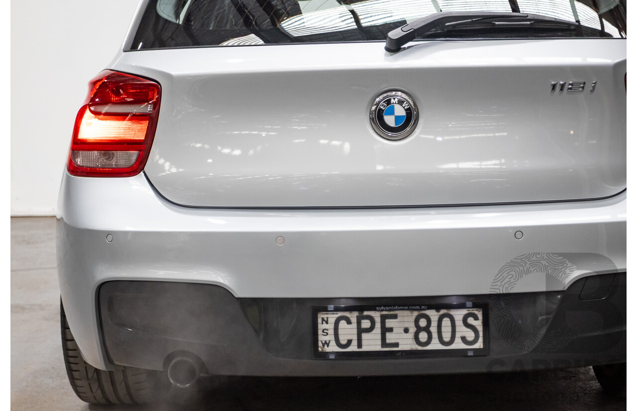8/2013 Bmw 118i F20 m-Sport pack MY13 5d Hatchback Glacier Silver Turbo 1.6L