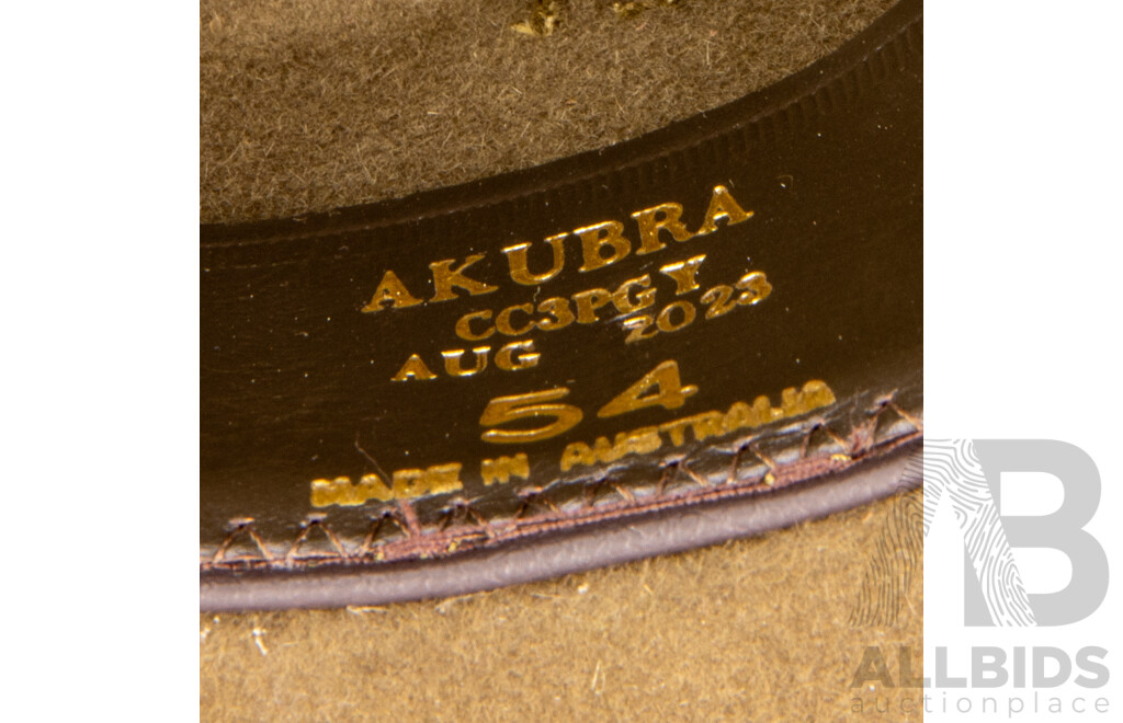 Australian Akubra Centenary Edition Hat, August 2023, Size 54