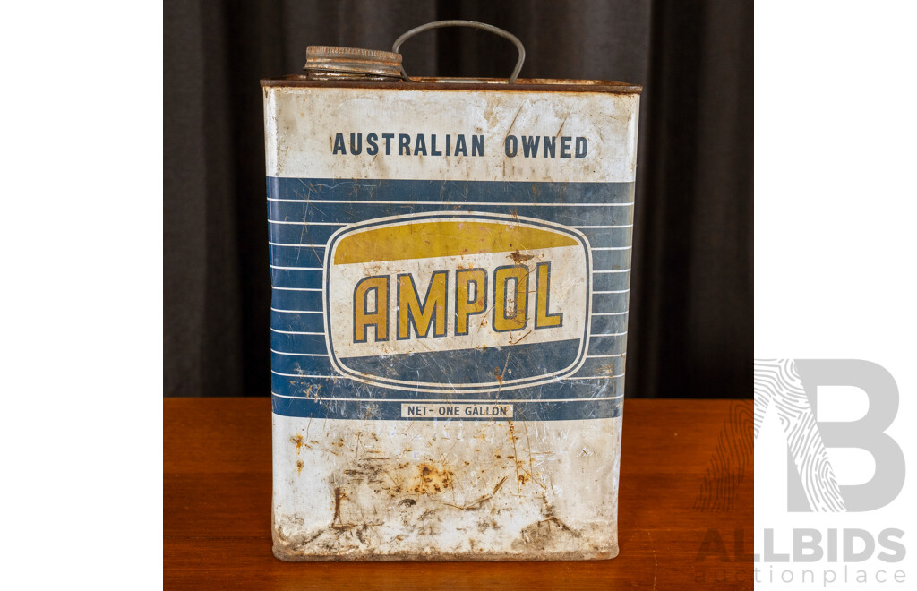 Vintage AMPOL One Gallon Petrol Tin