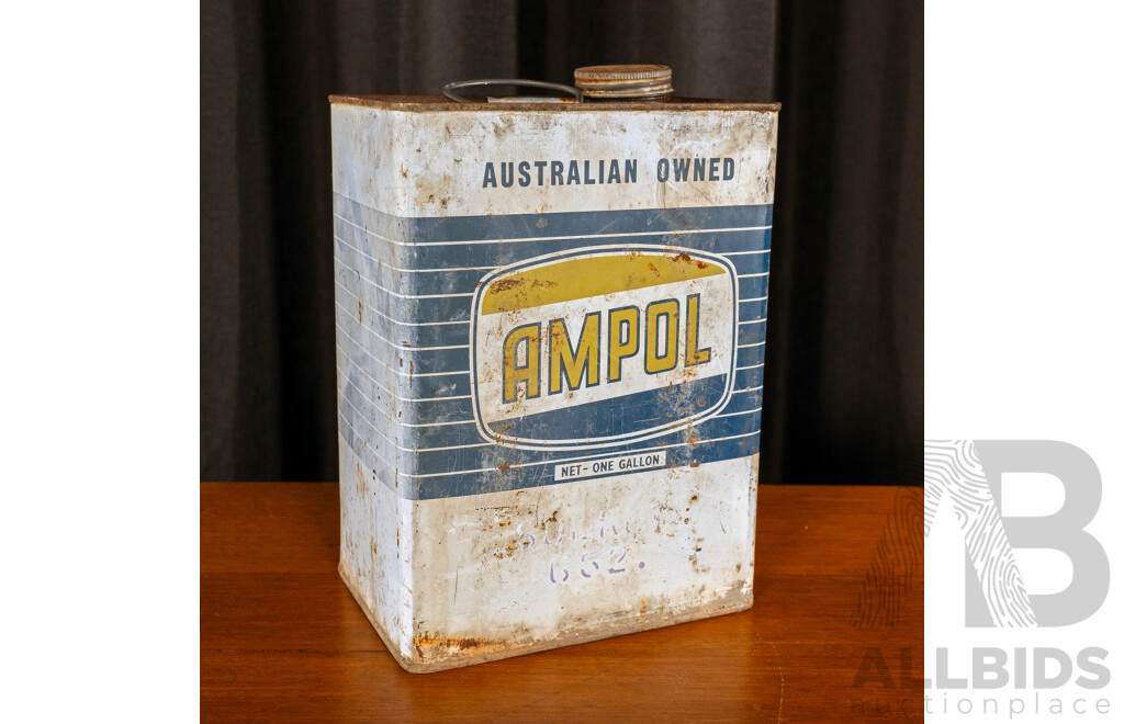 Vintage AMPOL One Gallon Petrol Tin