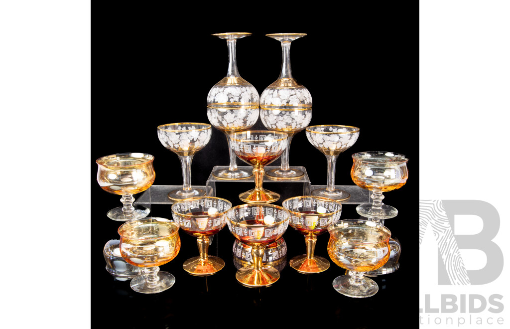 Collection Retro Champagne Coupe Sets