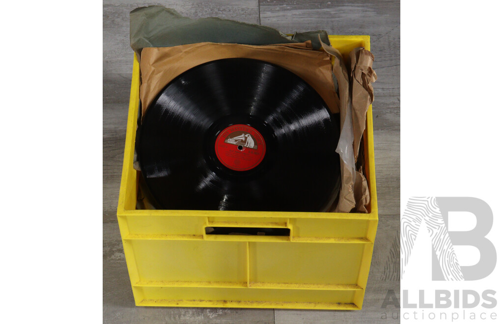 Antique Rexonola Gramaphone & Cabinet with Collection Antique 78 Records