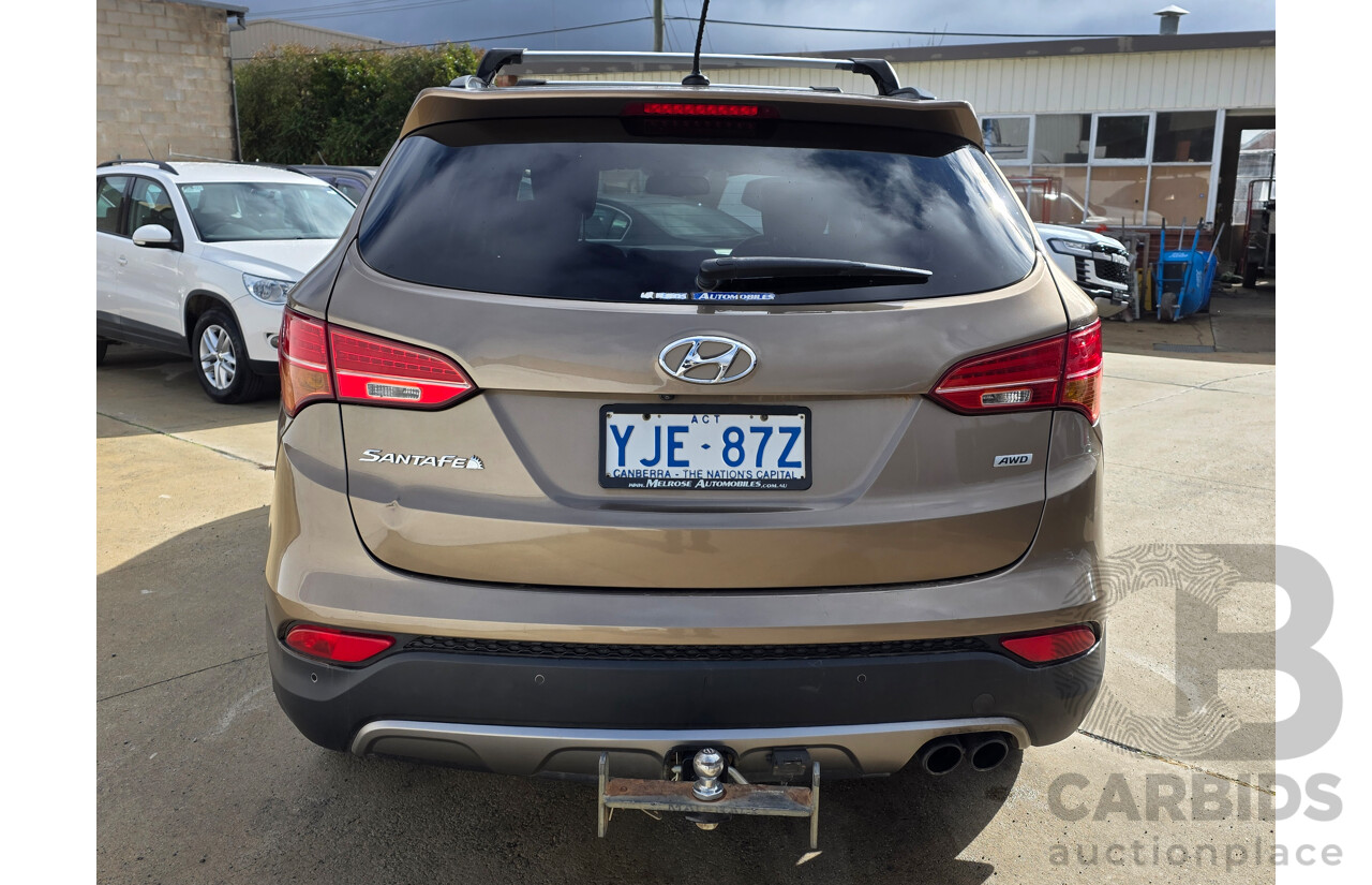 11/2012 Hyundai Santa Fe Highlander CRDi (4x4) CM MY12 4d Wagon Brown Turbo Diesel 2.2L - 7 seats